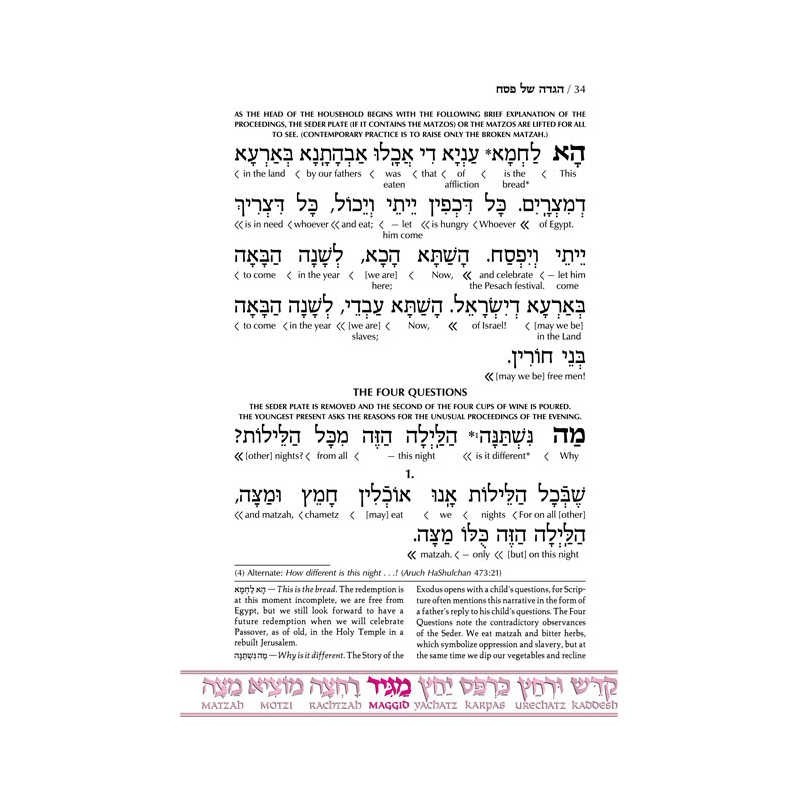 Schottenstein Ed Interlinear Haggadah - Hardcover | Passover | Judaica